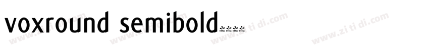 voxround semibold字体转换